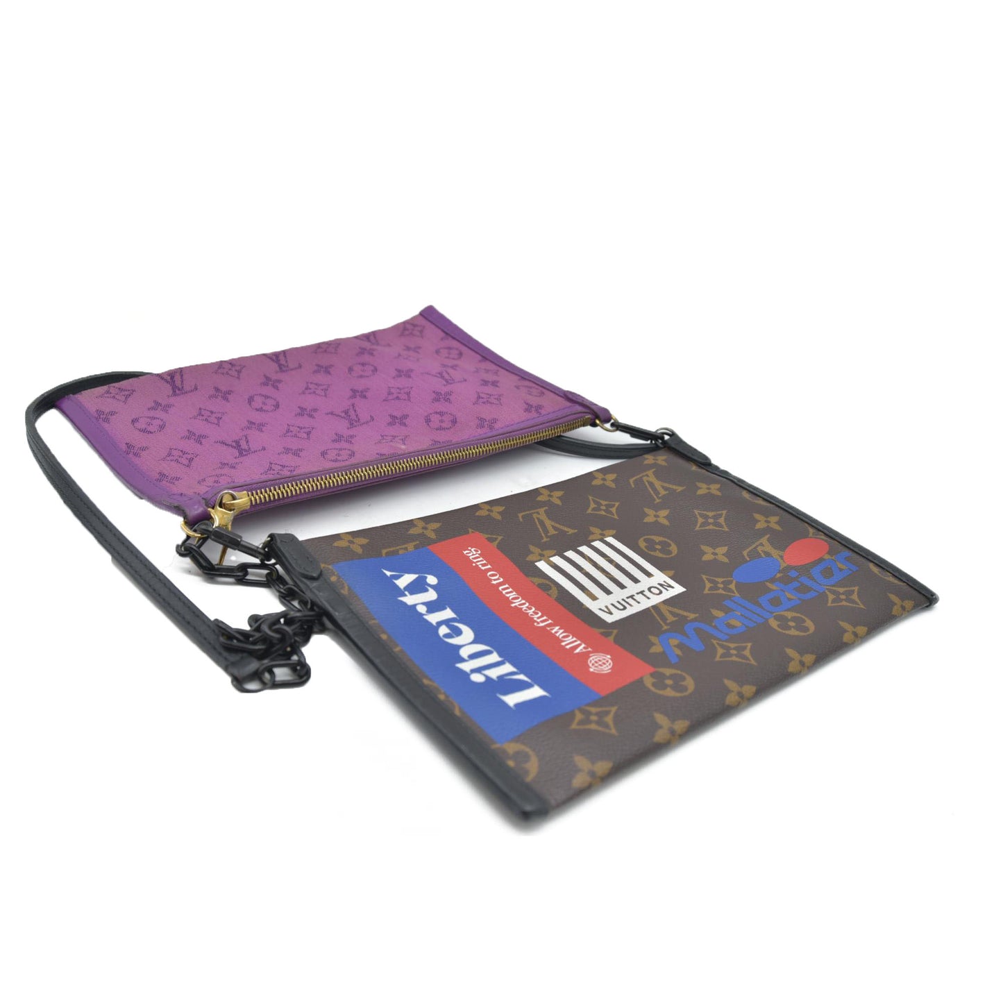 Louis Vuitton  Monogram Double Flat Messenger Marron