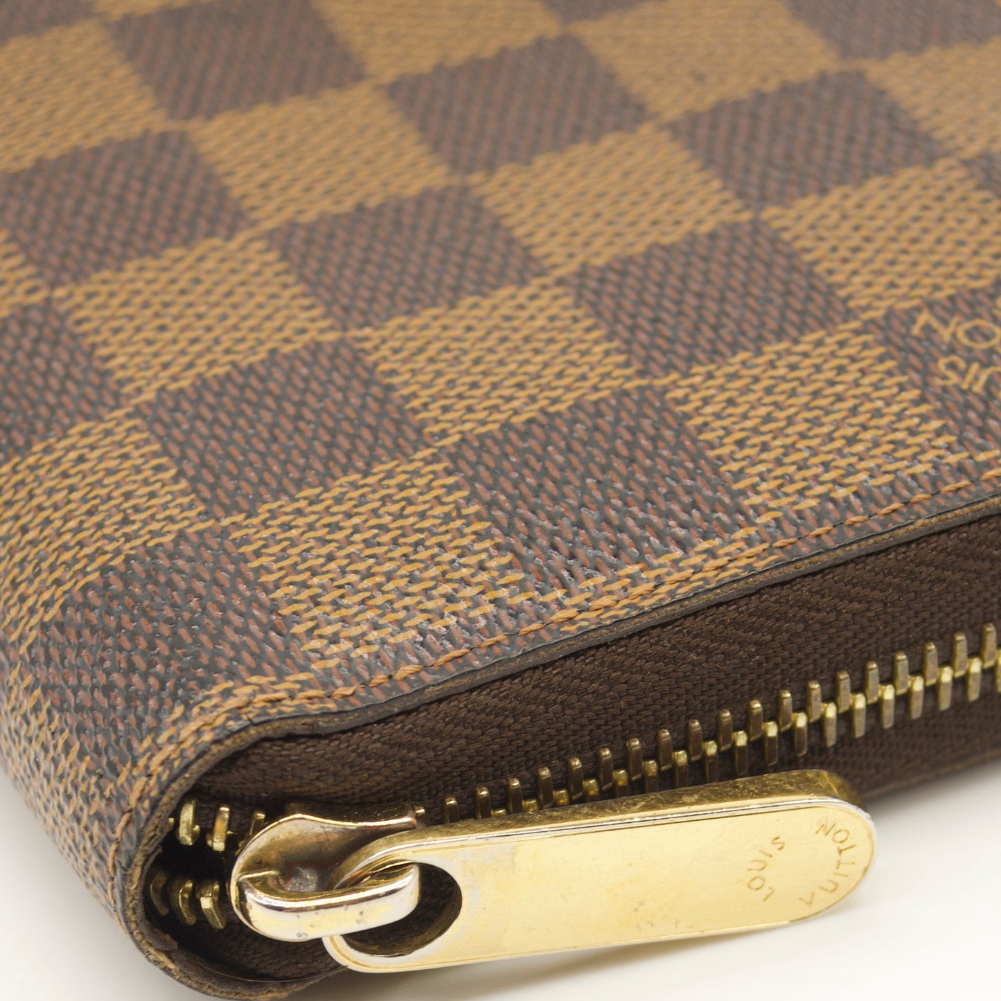 USED Louis Vuitton Damier Ebene Zippy Wallet