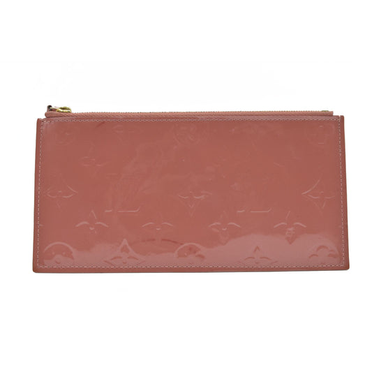 $500 Louis Vuitton Vernis Valentine Dog Pochette Felicie Chain Wallet Pink Zip Pouch