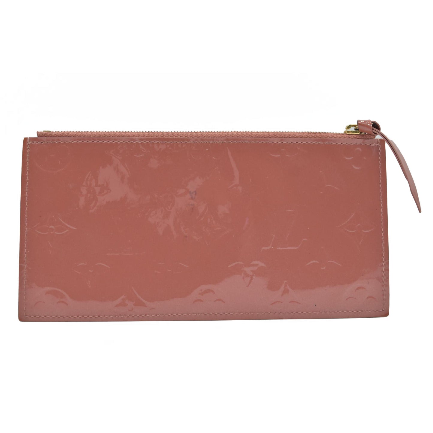 $500 Louis Vuitton Vernis Valentine Dog Pochette Felicie Chain Wallet Pink Zip Pouch