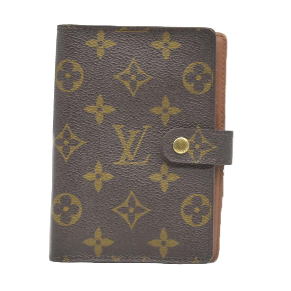 $495 CONSIGNMENT Louis Vuitton Monogram Agenda PM Notebook Cover Brown