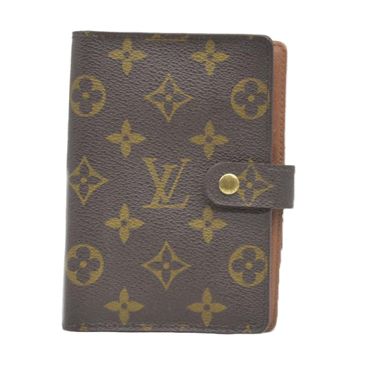 $495 CONSIGNMENT Louis Vuitton Monogram Agenda PM Notebook Cover Brown
