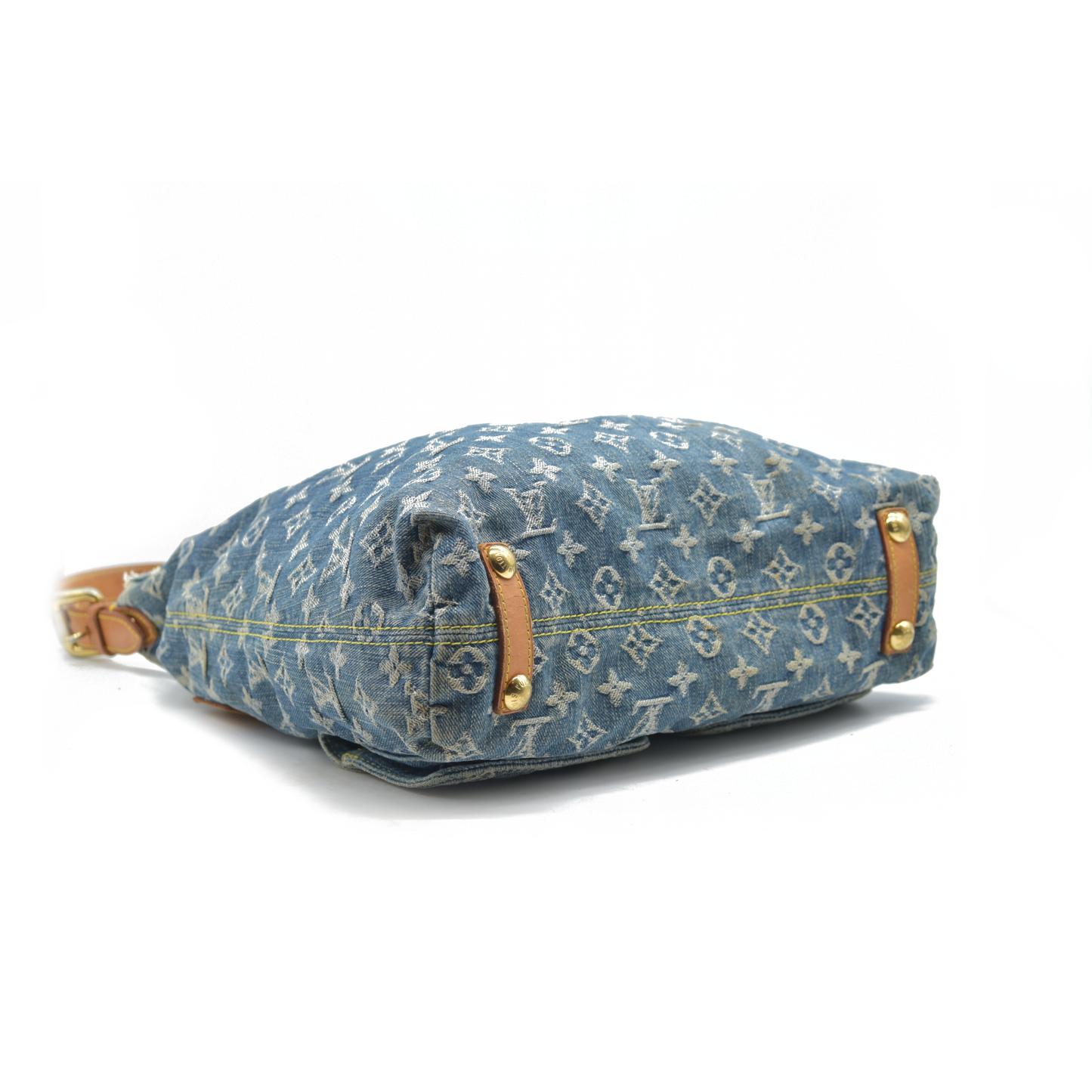 $2280 Louis Vuitton Denim Baggy GM Blue DAMAGED CONSIGNMENT 2005