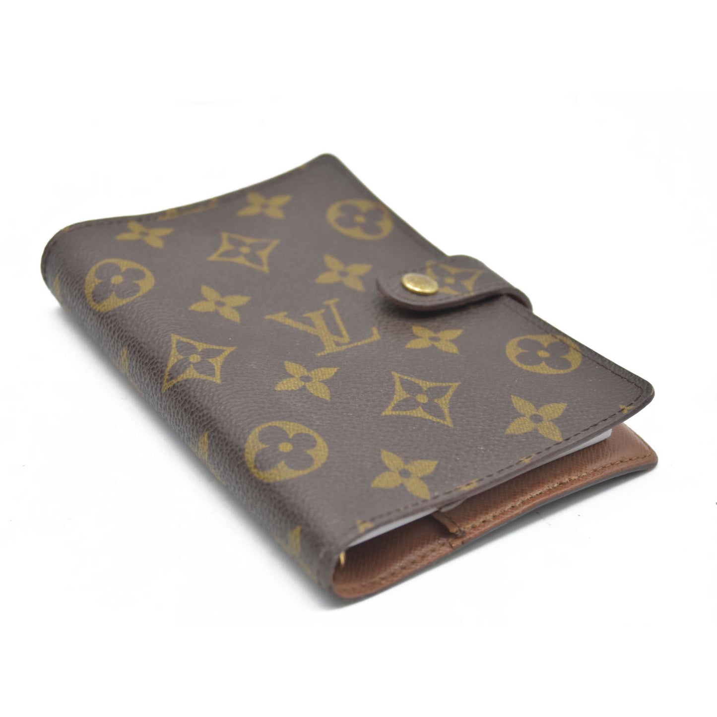 $495 CONSIGNMENT Louis Vuitton Monogram Agenda PM Notebook Cover Brown