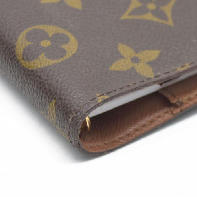 $495 CONSIGNMENT Louis Vuitton Monogram Agenda PM Notebook Cover Brown