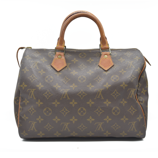 Louis Vuitton LV Hand Bag Speedy 30 Brown Monogram  VI871