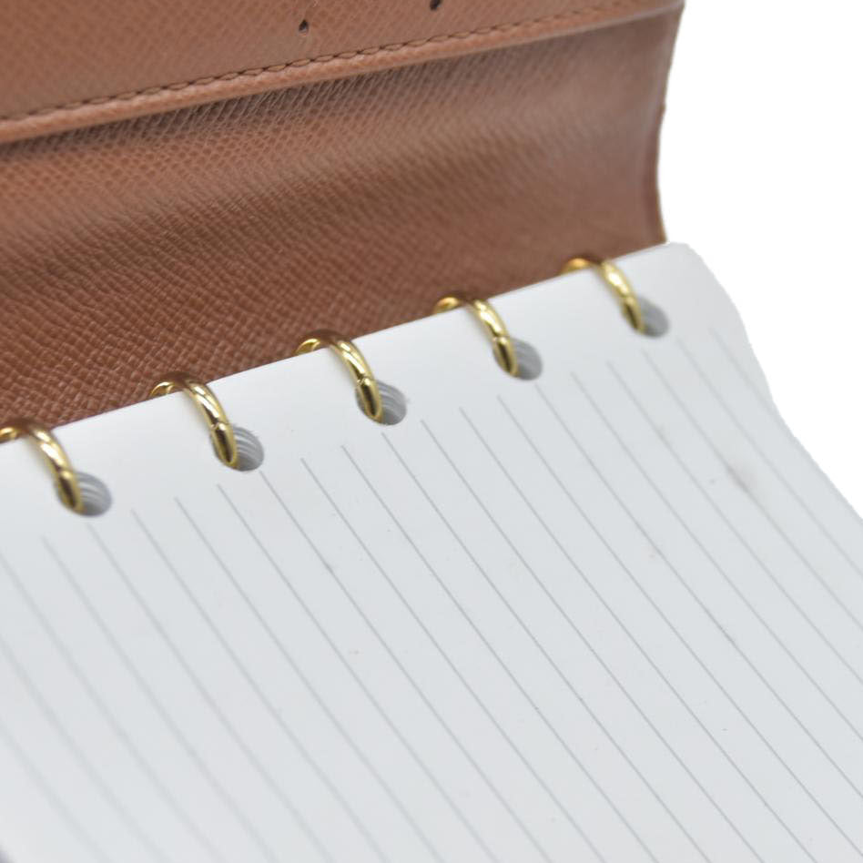$495 CONSIGNMENT Louis Vuitton Monogram Agenda PM Notebook Cover Brown