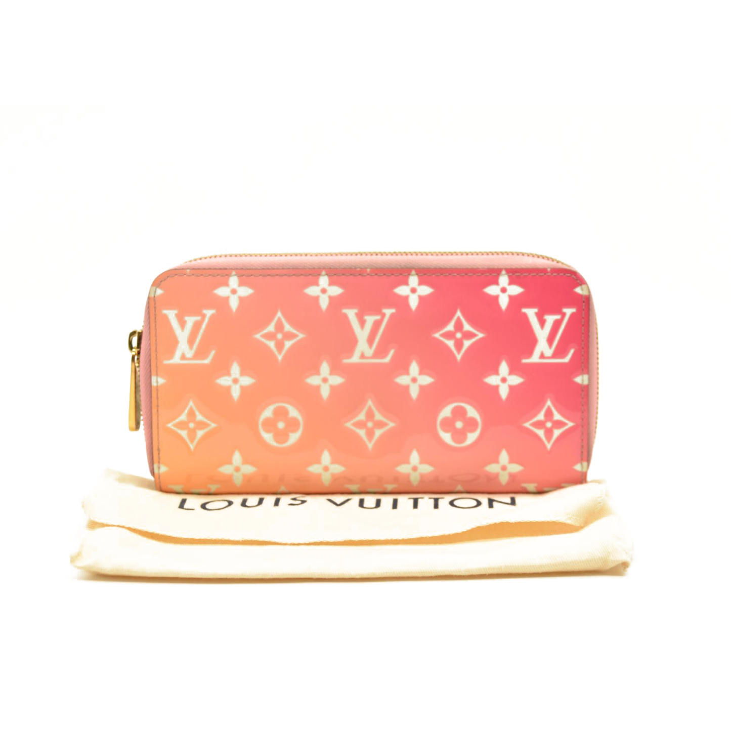 Louis Vuitton Long Wallet Vernis Zippy Sunrise Pink