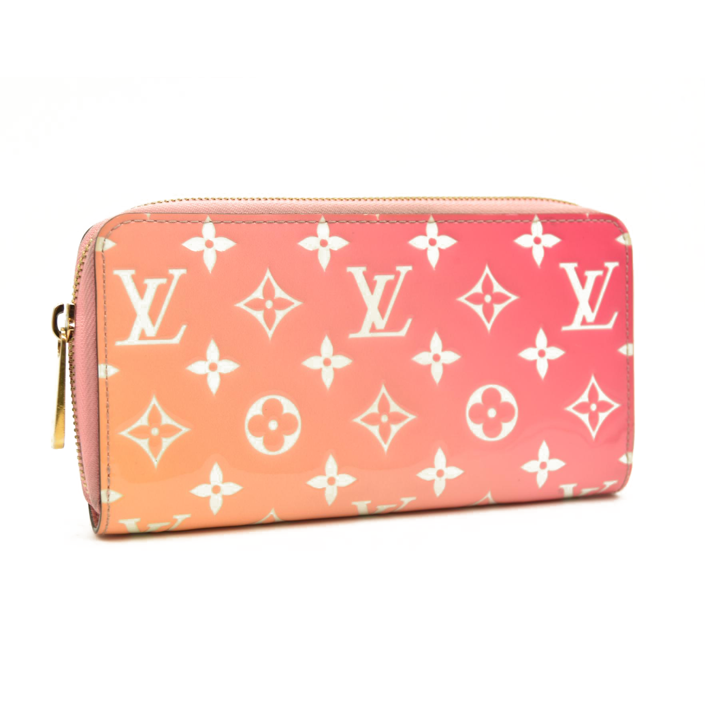 Louis Vuitton Long Wallet Vernis Zippy Sunrise Pink