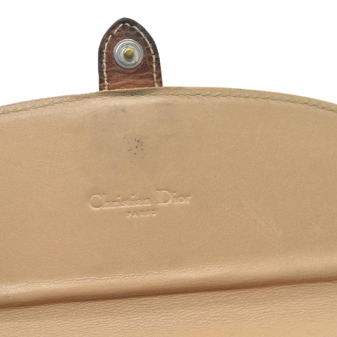 CONSIGNMENT Dior Brown Oblique Coated Canvas and Leather Romantic Continental Wallet