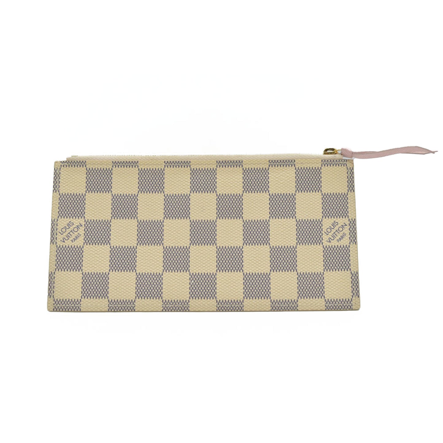 $500 Louis Vuitton Damier Azur Felicie Zipped Insert Rose Ballerine