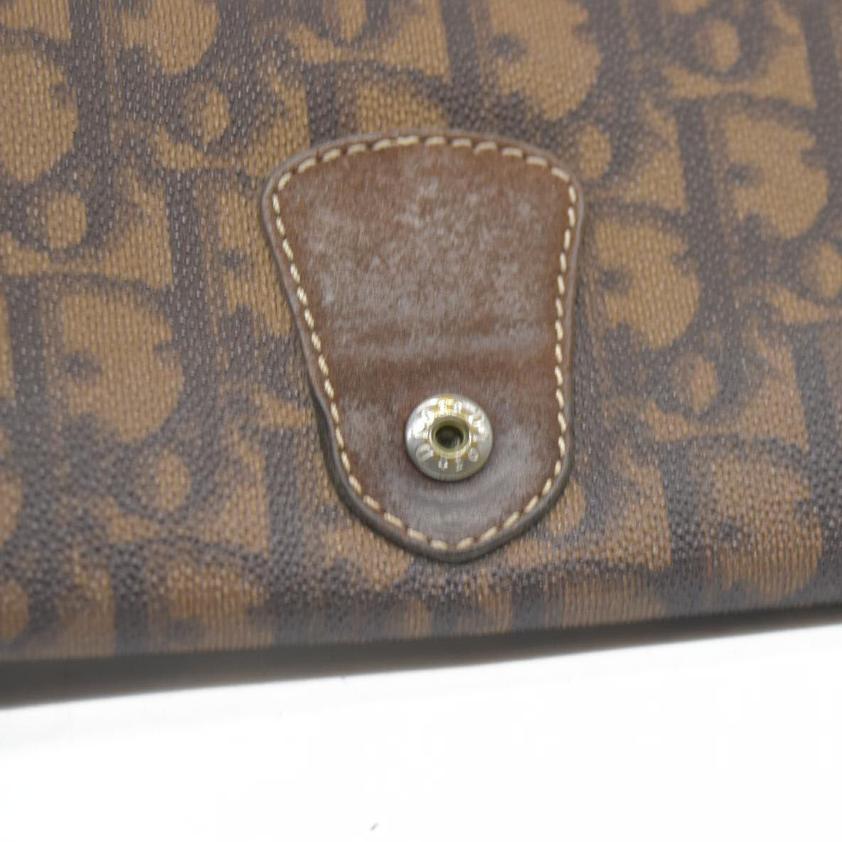 CONSIGNMENT Dior Brown Oblique Coated Canvas and Leather Romantic Continental Wallet