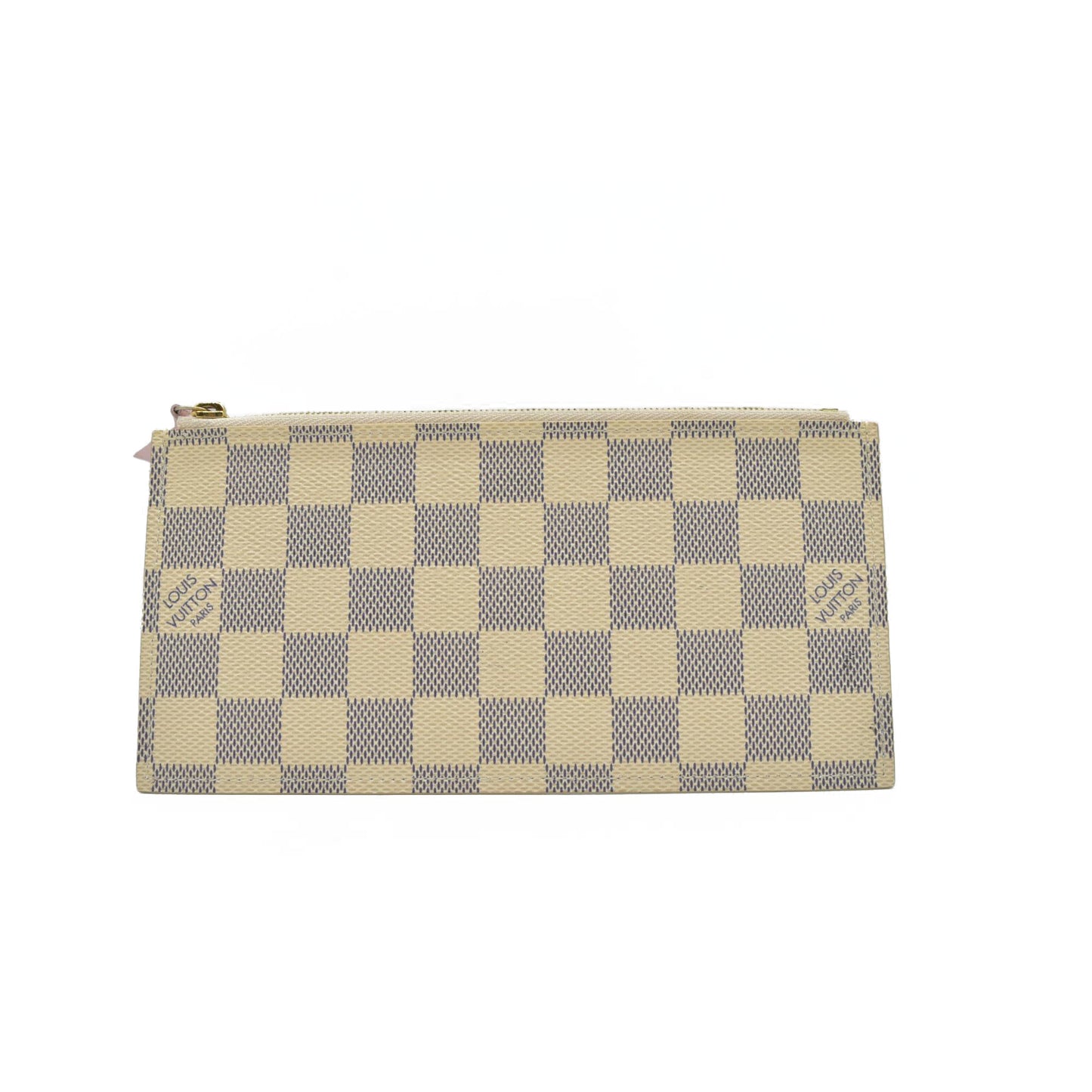 $500 Louis Vuitton Damier Azur Felicie Zipped Insert Rose Ballerine
