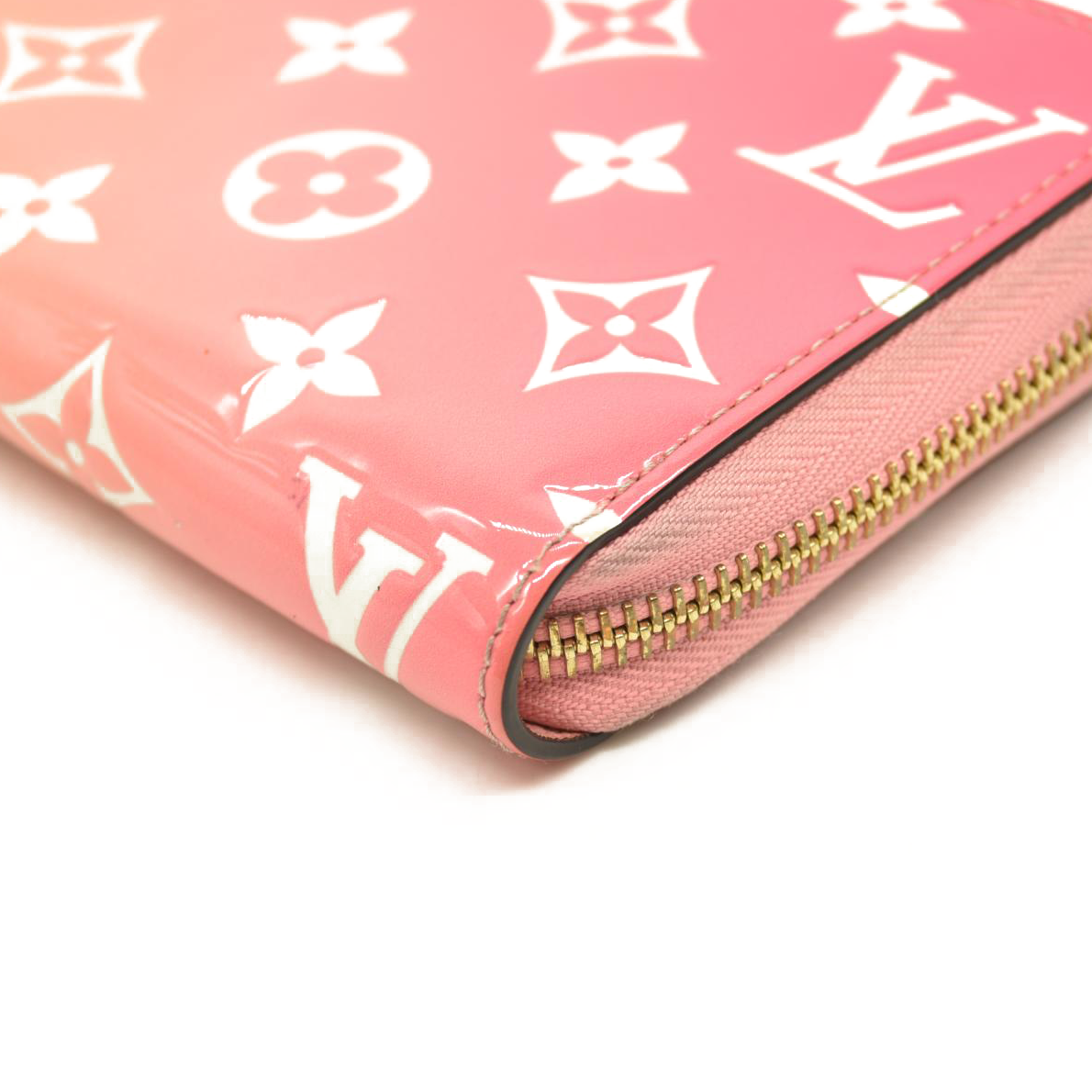 Louis Vuitton Long Wallet Vernis Zippy Sunrise Pink