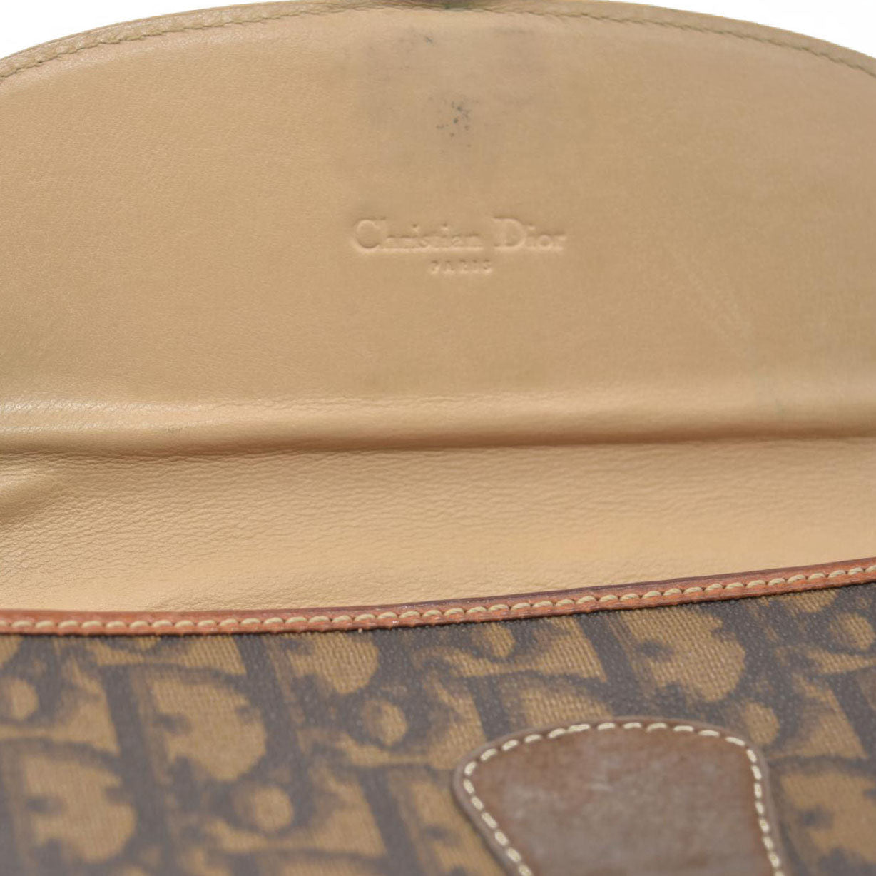 CONSIGNMENT Dior Brown Oblique Coated Canvas and Leather Romantic Continental Wallet