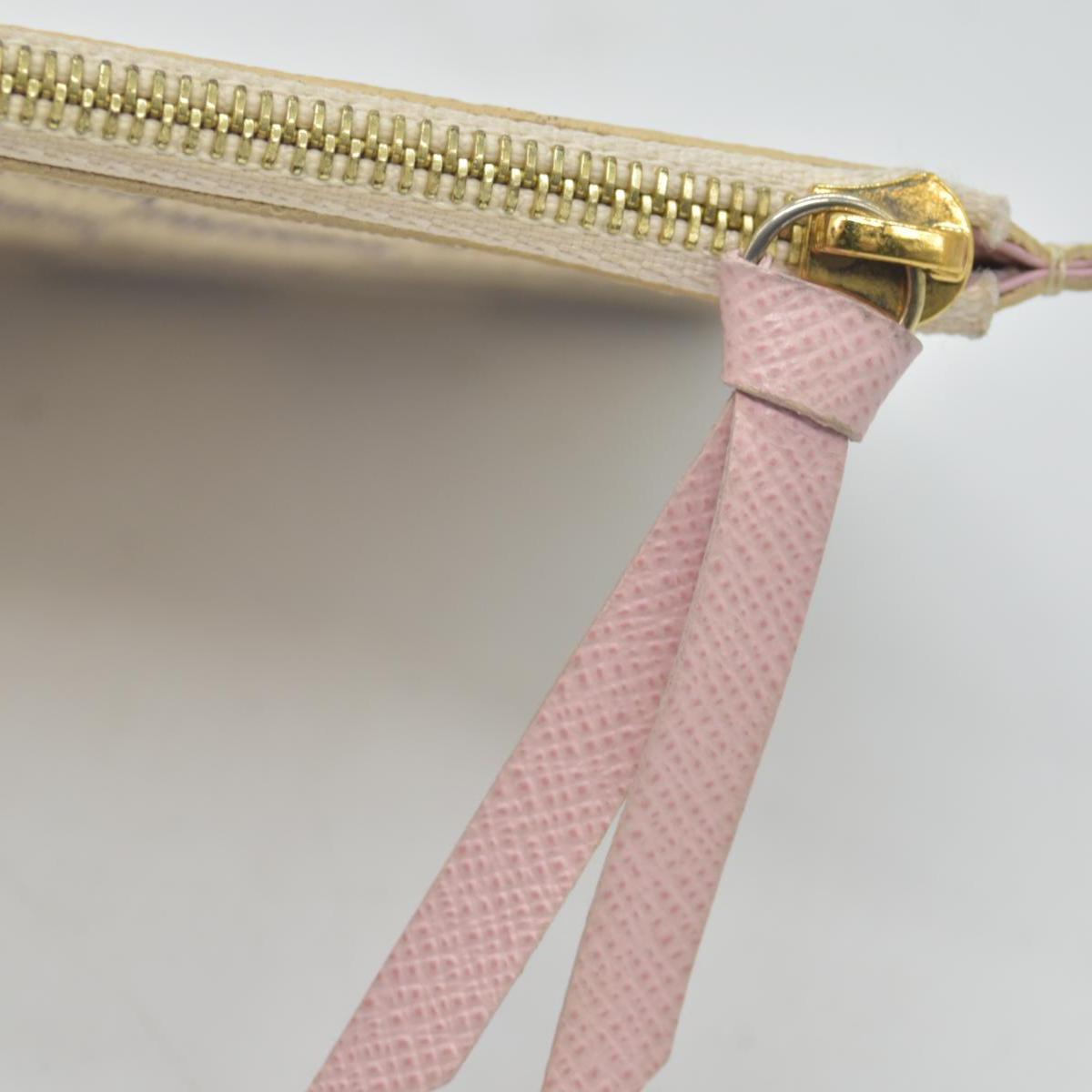 $500 Louis Vuitton Damier Azur Felicie Zipped Insert Rose Ballerine