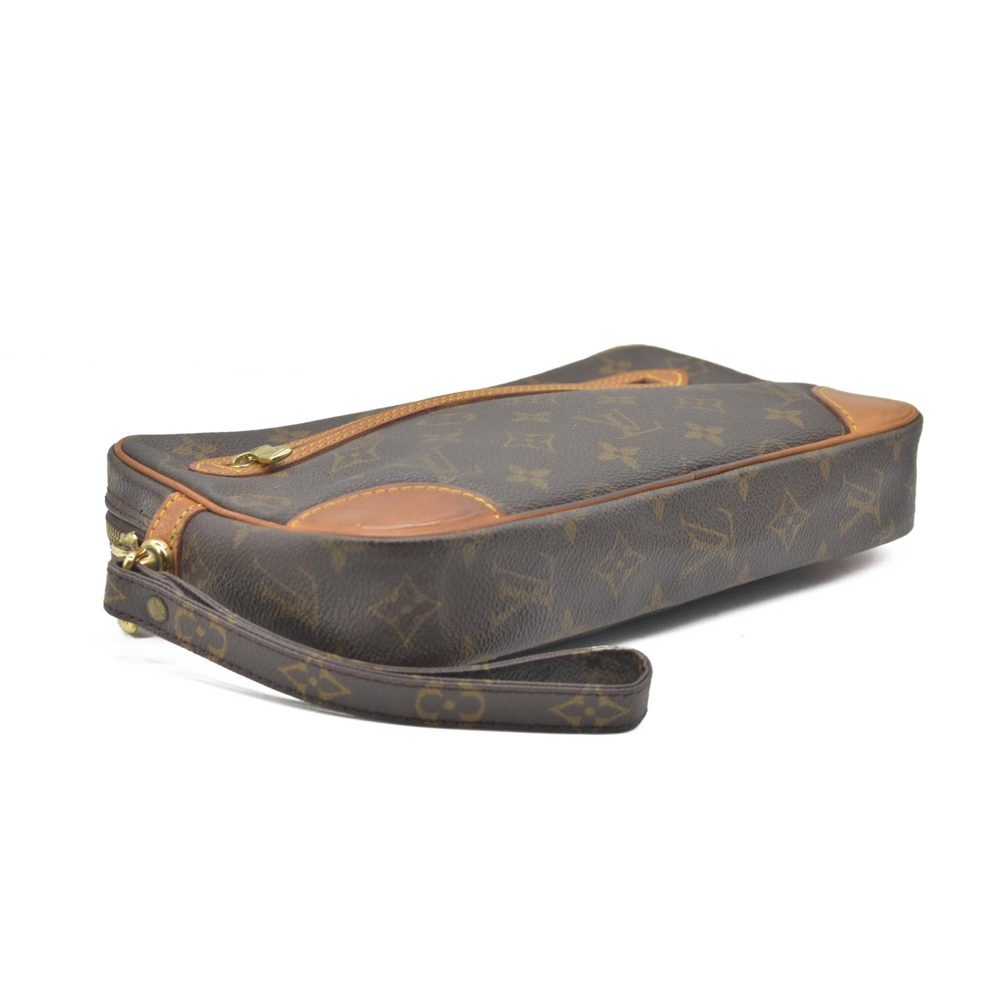 $690 LOUIS VUITTON Monogram Marly Dragonne GM Clutch Bag