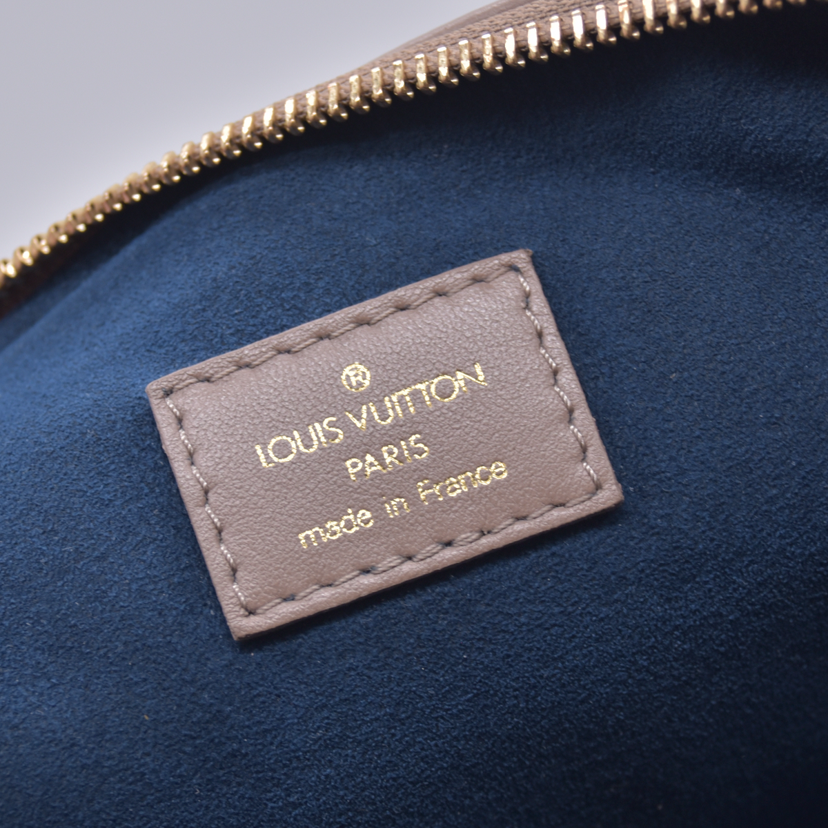 $5500 Louis Vuitton Lambskin Embossed Monogram Coussin MM Taupe RFID 10021358