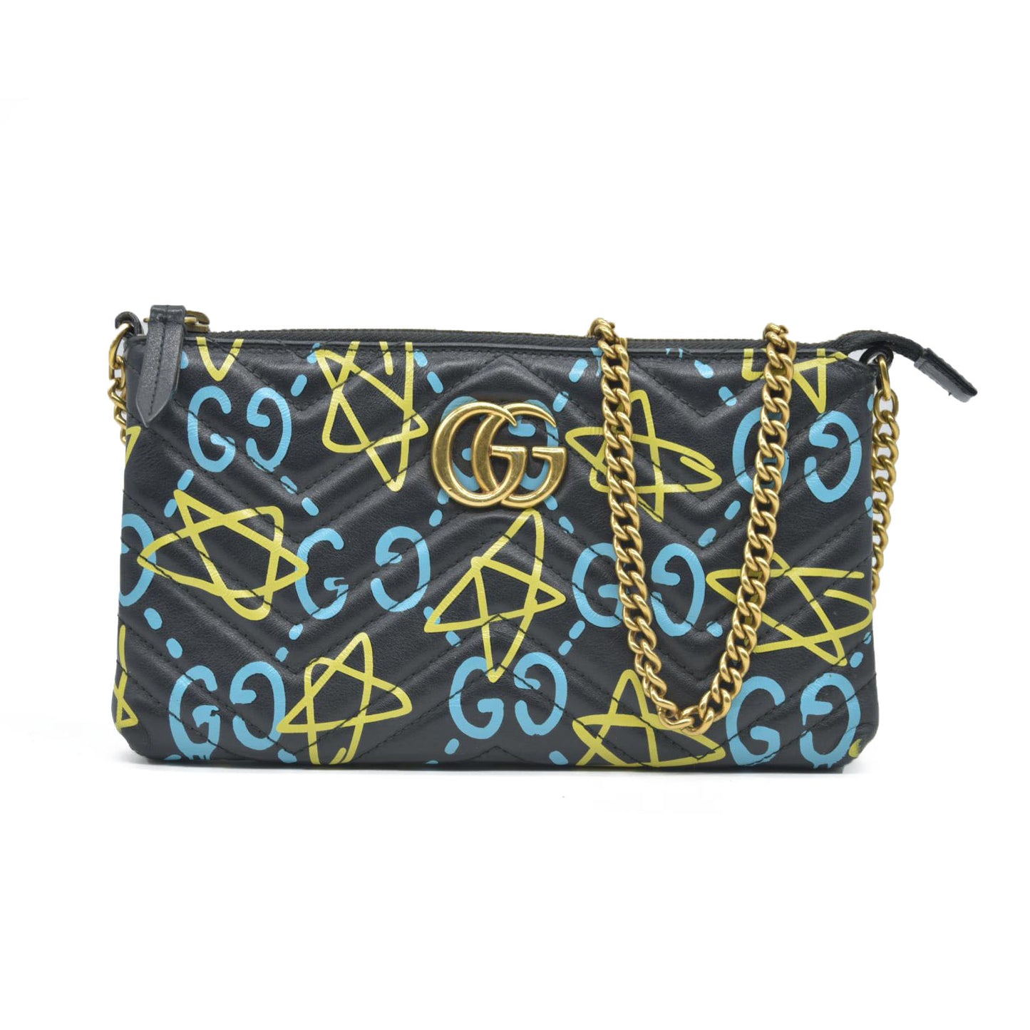 $1490 CONSIGNMENT Gucci Ghost Mini GG Marmont Crossbody Bag