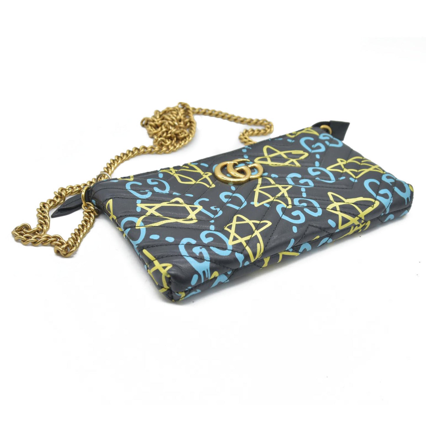 $1490 CONSIGNMENT Gucci Ghost Mini GG Marmont Crossbody Bag