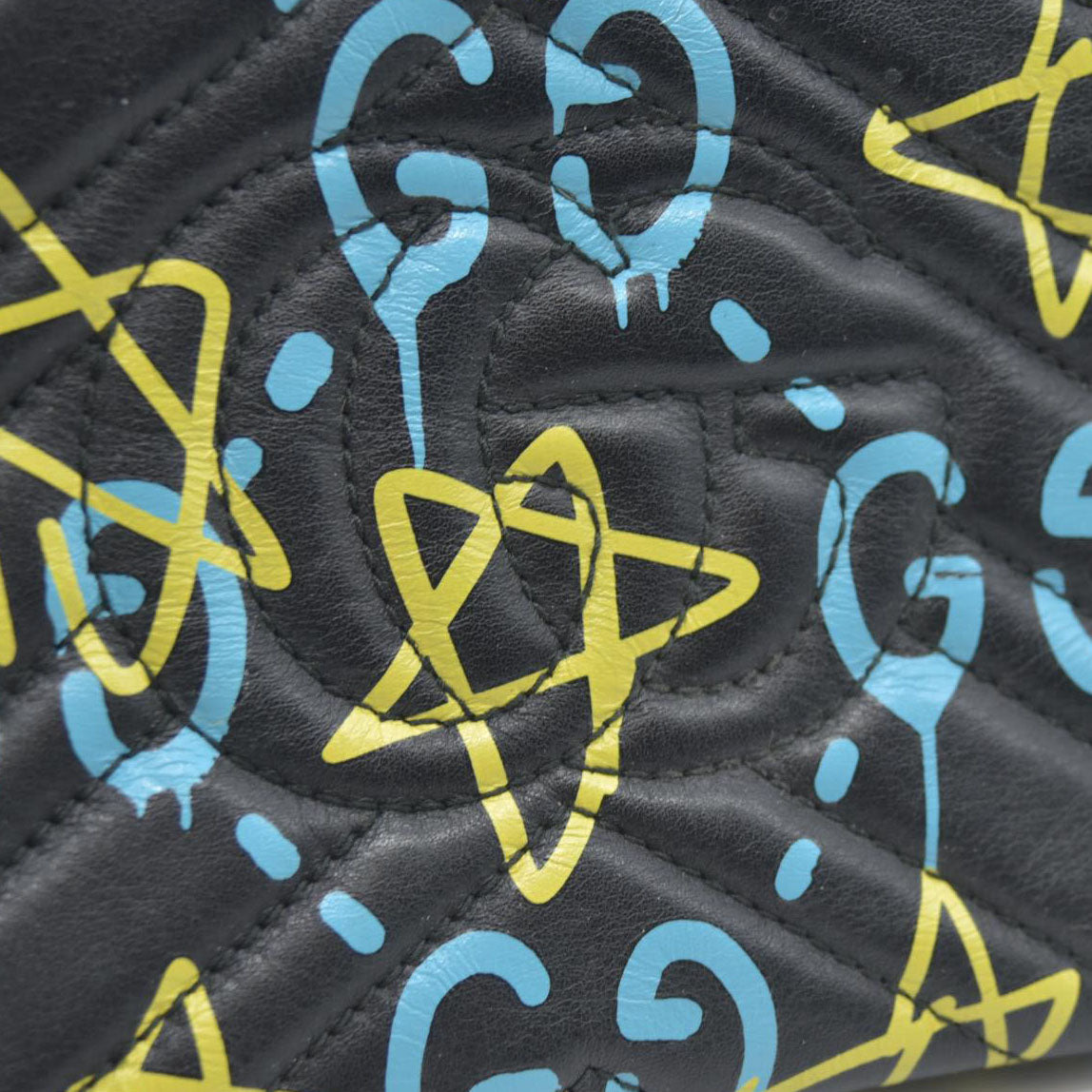 $1490 CONSIGNMENT Gucci Ghost Mini GG Marmont Crossbody Bag