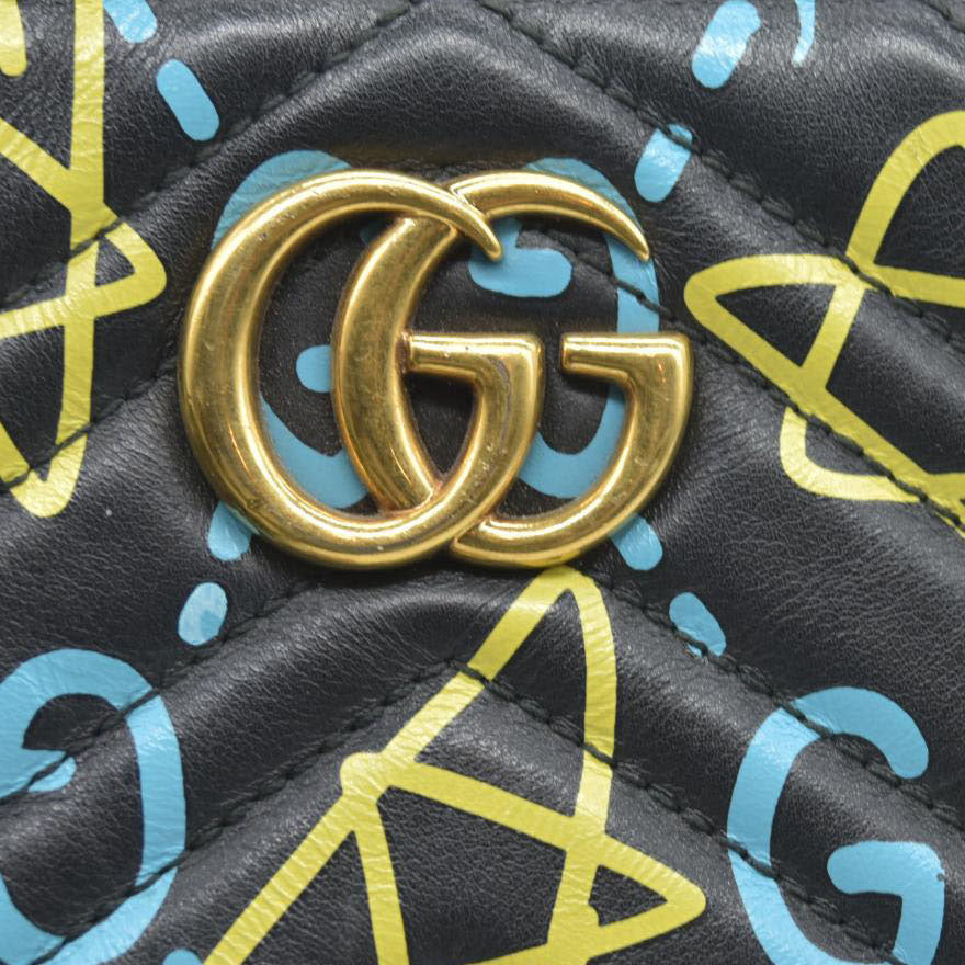 $1490 CONSIGNMENT Gucci Ghost Mini GG Marmont Crossbody Bag