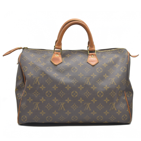 Louis Vuitton LV Hand Bag Speedy 35 Brown Monogram FH0912