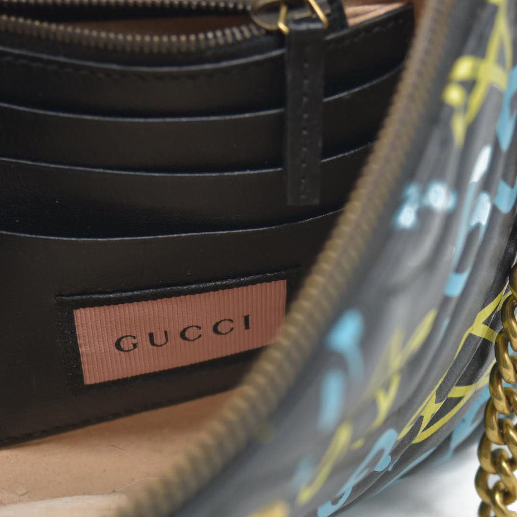 $1490 CONSIGNMENT Gucci Ghost Mini GG Marmont Crossbody Bag