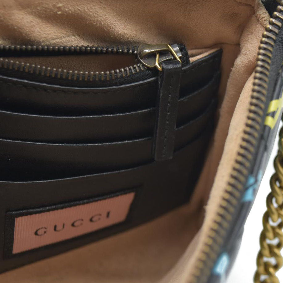 $1490 CONSIGNMENT Gucci Ghost Mini GG Marmont Crossbody Bag