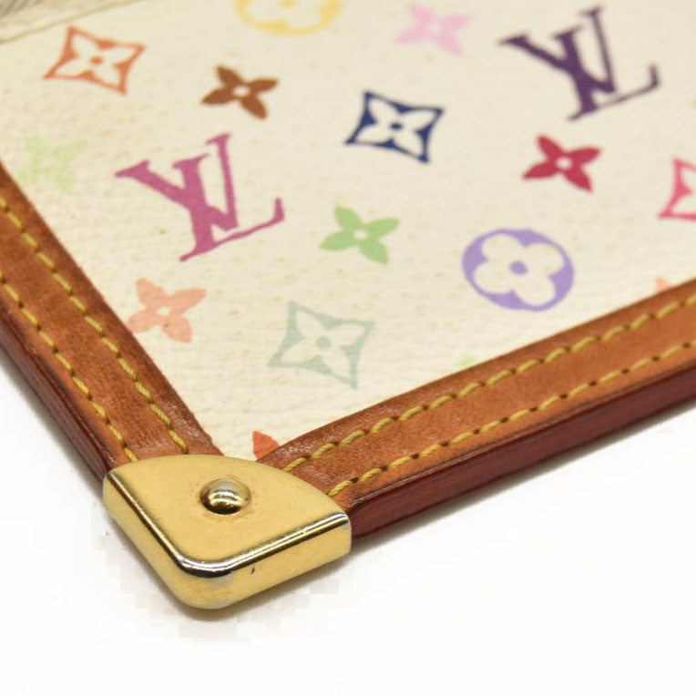 Louis Vuitton  Monogram Multicolor Key Pouch White M92655 Murakami