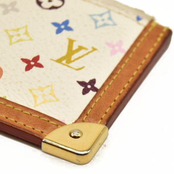 Louis Vuitton  Monogram Multicolor Key Pouch White M92655 Murakami