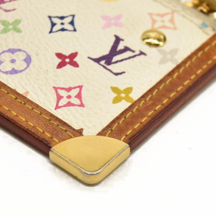 Louis Vuitton  Monogram Multicolor Key Pouch White M92655 Murakami