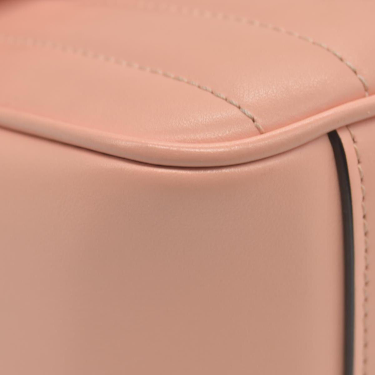 $2590 Gucci Calfskin Matelasse Small GG Marmont Shoulder Bag Perfect Pink