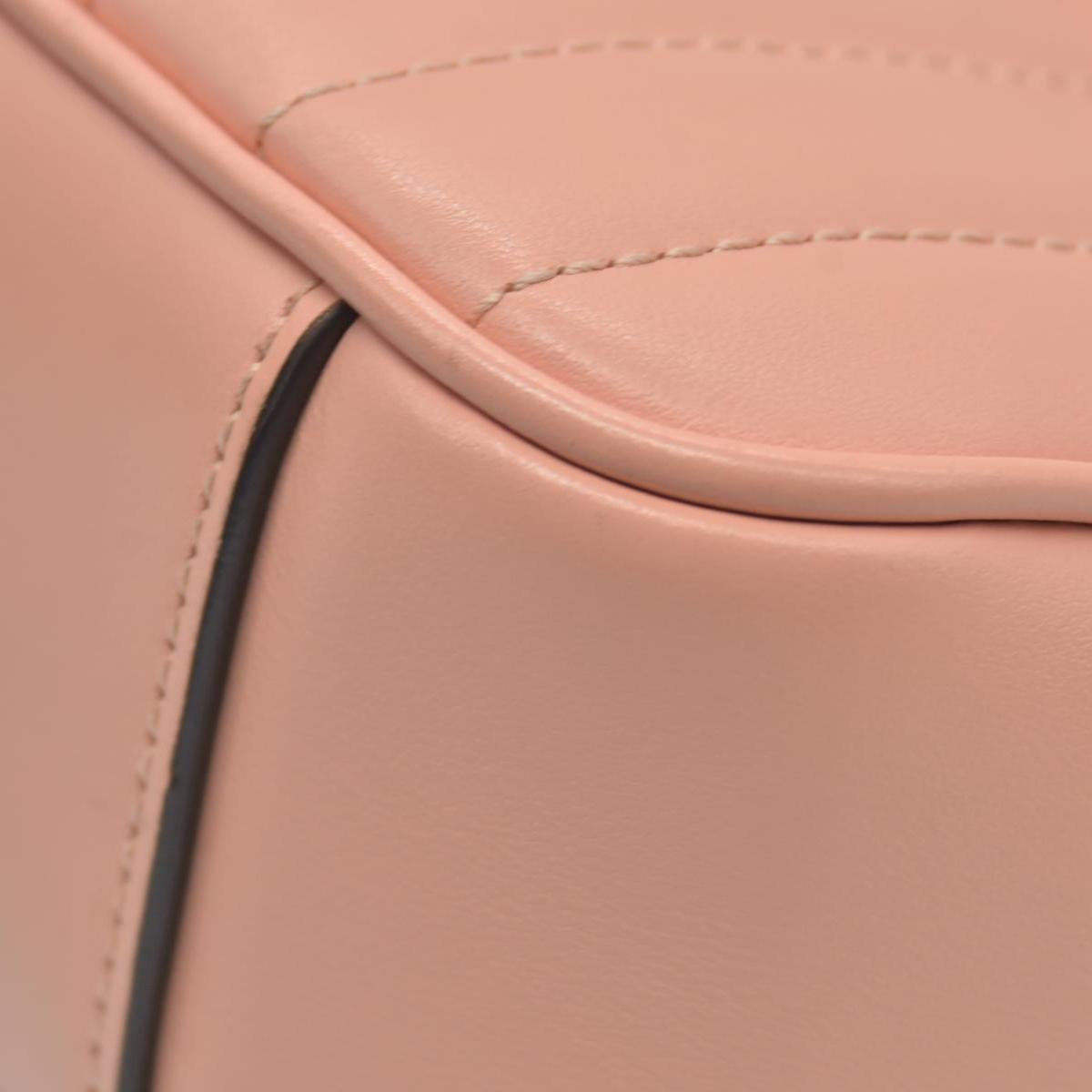 $2590 Gucci Calfskin Matelasse Small GG Marmont Shoulder Bag Perfect Pink