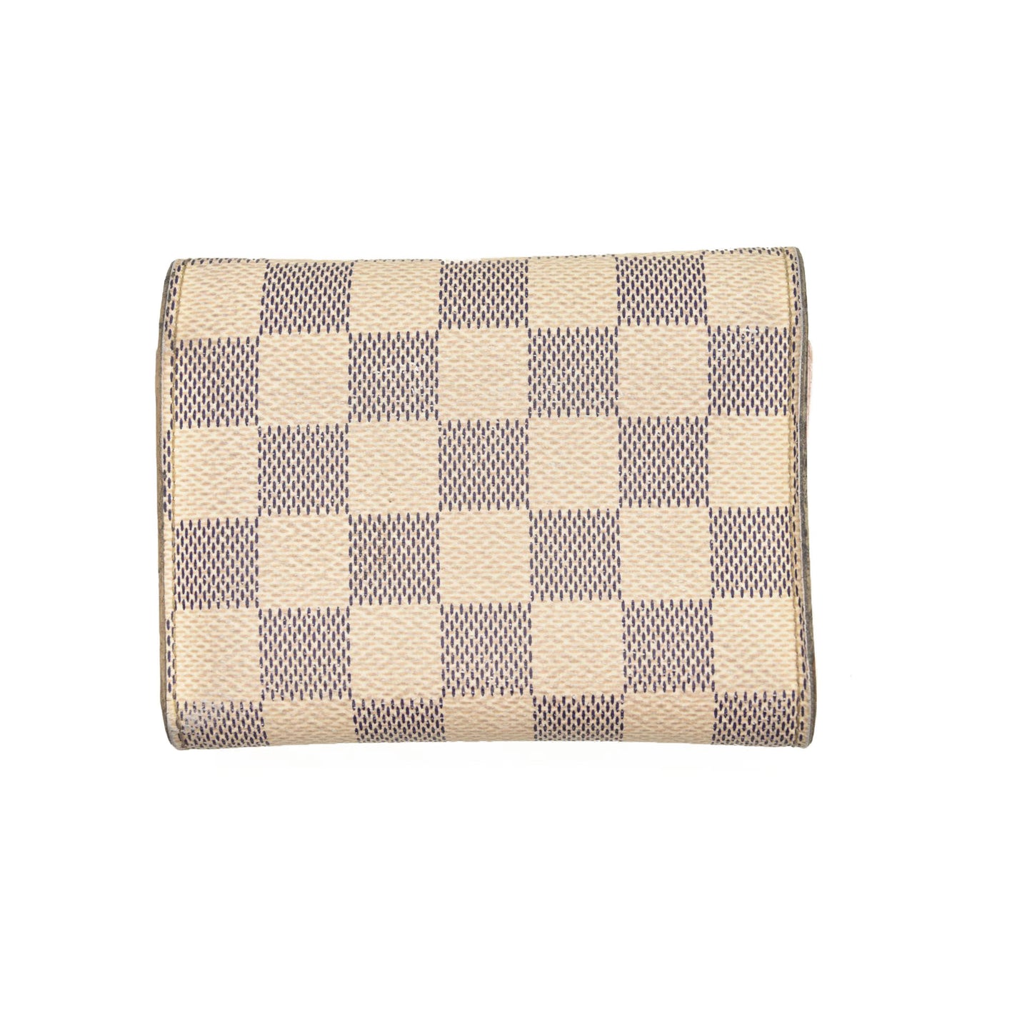 LOUIS VUITTON Damier Azur Victorine Wallet Rose Ballerine  6Y0829
