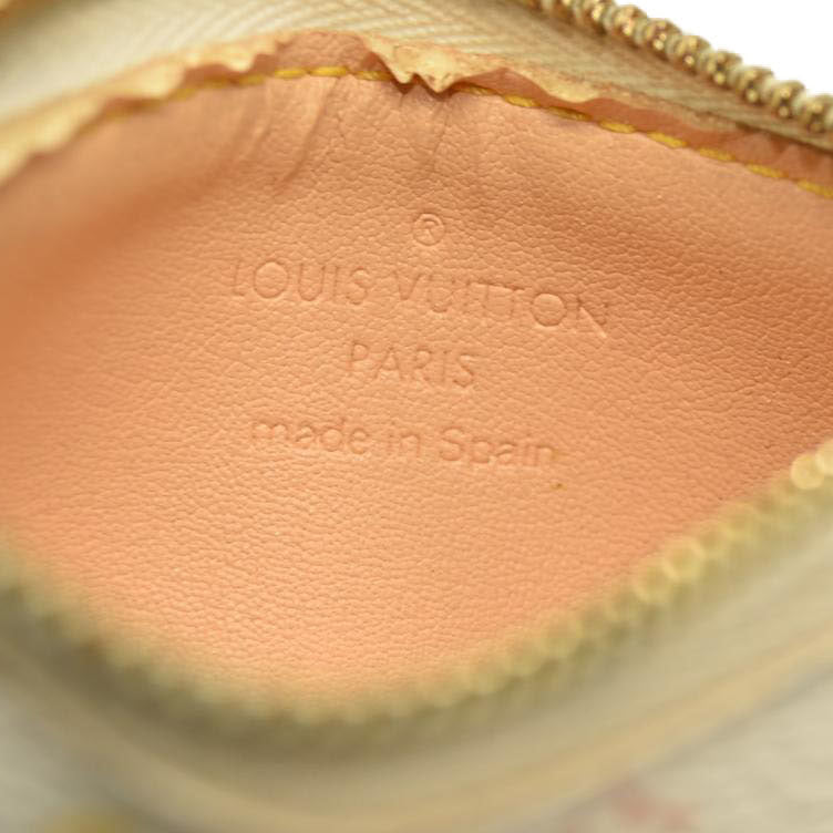Louis Vuitton  Monogram Multicolor Key Pouch White M92655 Murakami