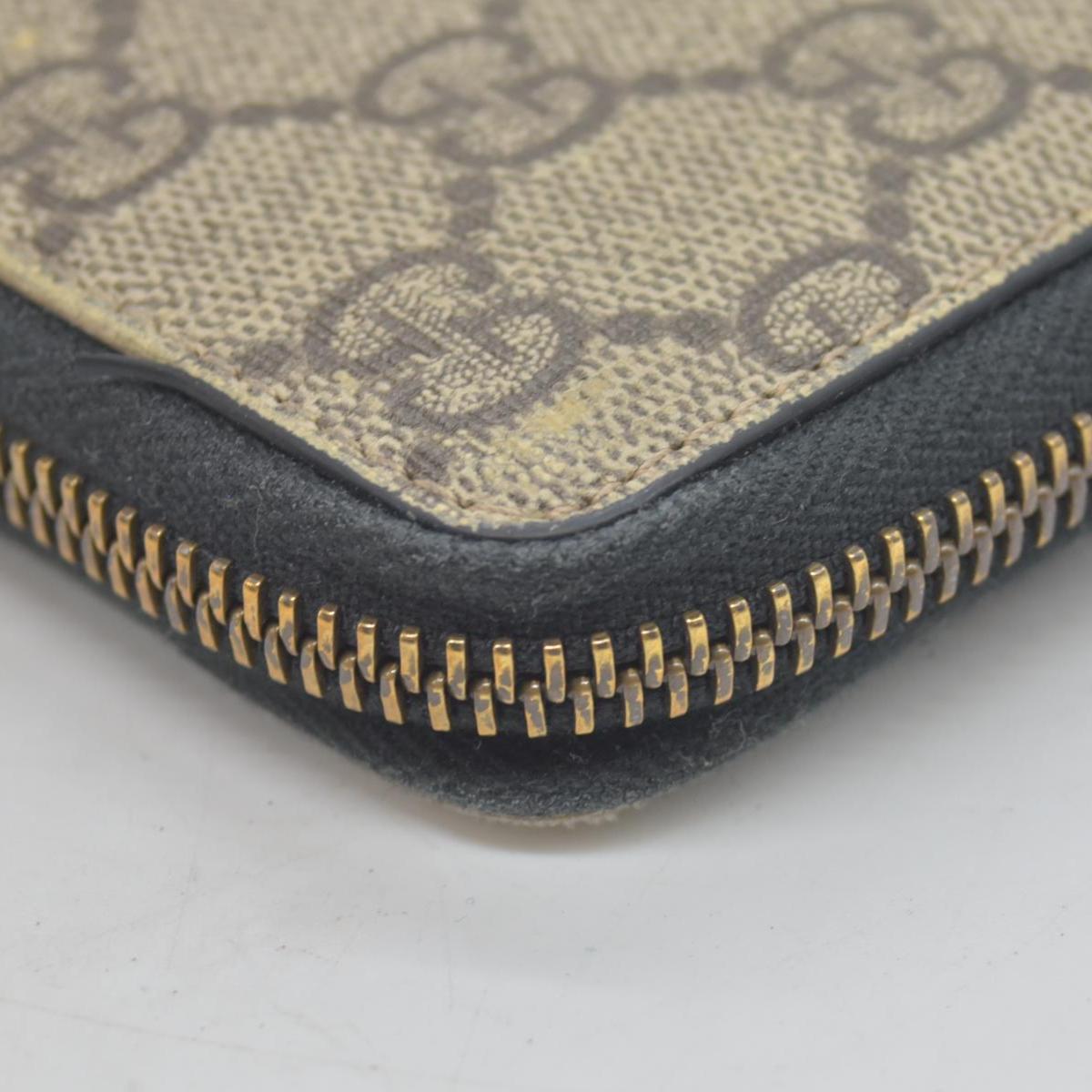 $520 GUCCI GG Supreme Pearl Zip Around Compact Zippy Wallet