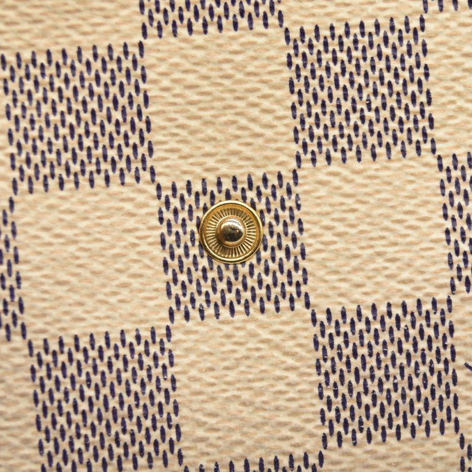 LOUIS VUITTON Damier Azur Victorine Wallet Rose Ballerine  6Y0829