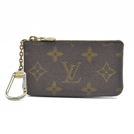 Louis Vuitton Monogram Pochette Cles Wallet Coin Purse Brown CT0354