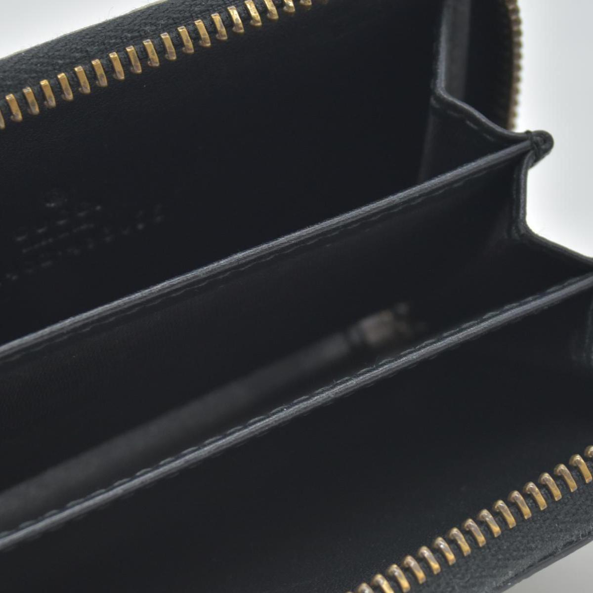 $520 GUCCI GG Supreme Pearl Zip Around Compact Zippy Wallet