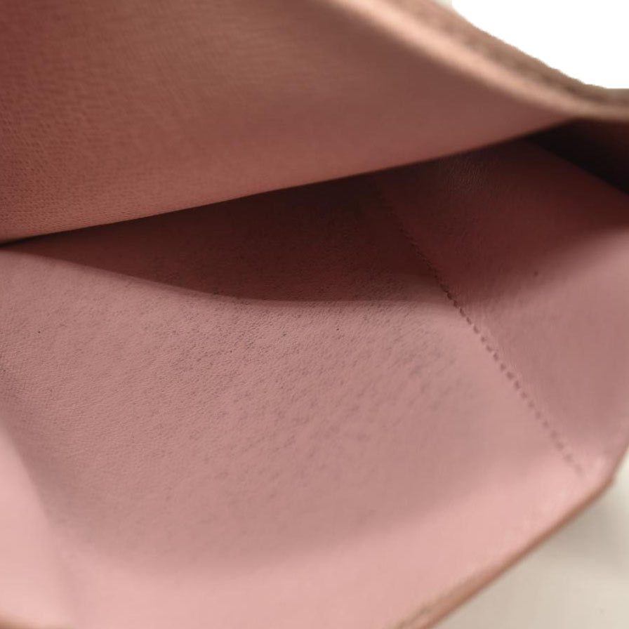 LOUIS VUITTON Damier Azur Victorine Wallet Rose Ballerine  6Y0829