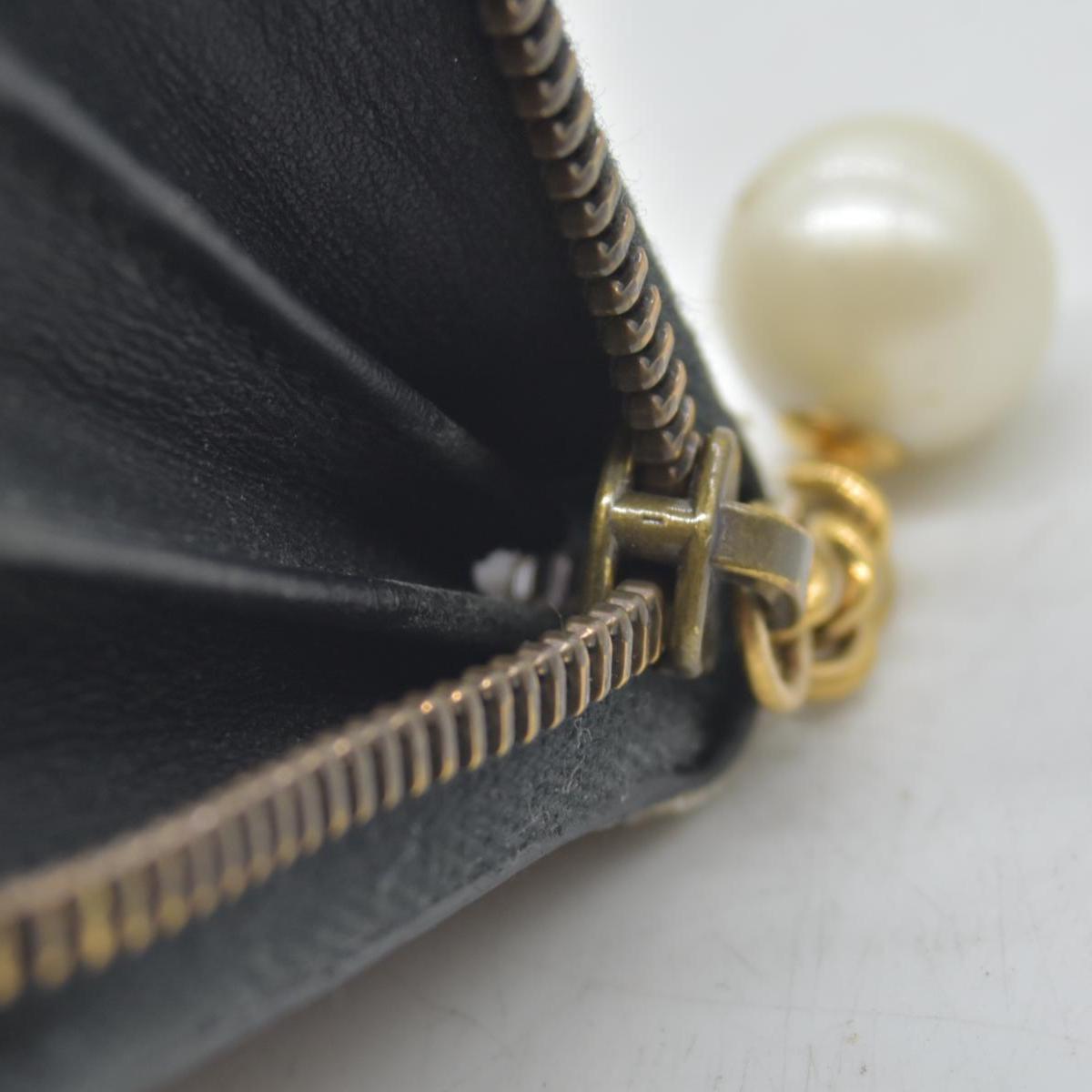 $520 GUCCI GG Supreme Pearl Zip Around Compact Zippy Wallet