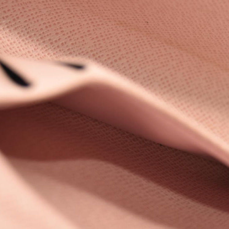 LOUIS VUITTON Damier Azur Victorine Wallet Rose Ballerine  6Y0829