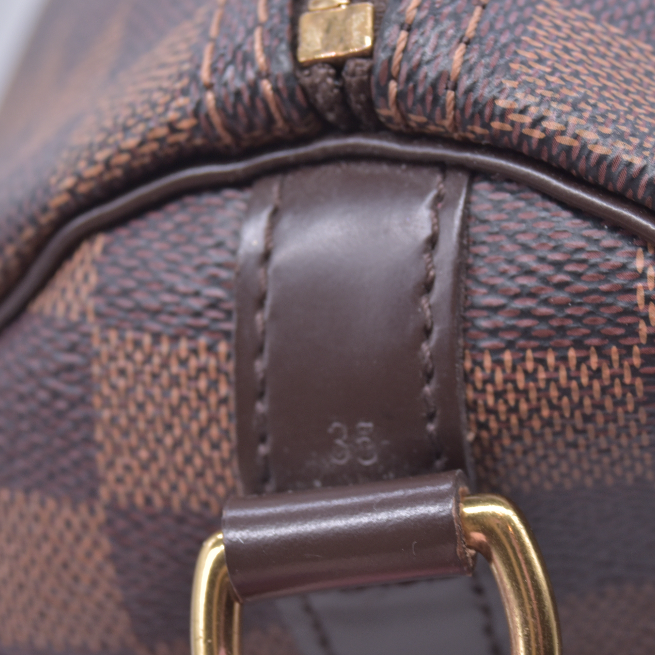 $2150 2018 Louis Vuitton Damier Ebene Speedy Bandouliere 35 SD4178