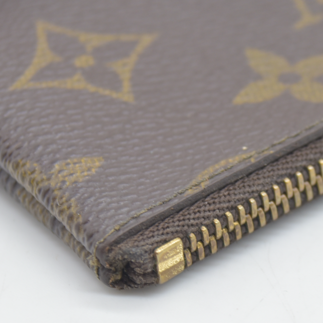 Louis Vuitton Monogram Pochette Cles Wallet Coin Purse Brown CT0354