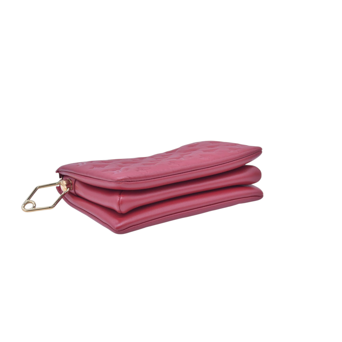 $3900 LOUIS VUITTON Monogram Empreinte Coussin PM Rubis Red RFID 10021360