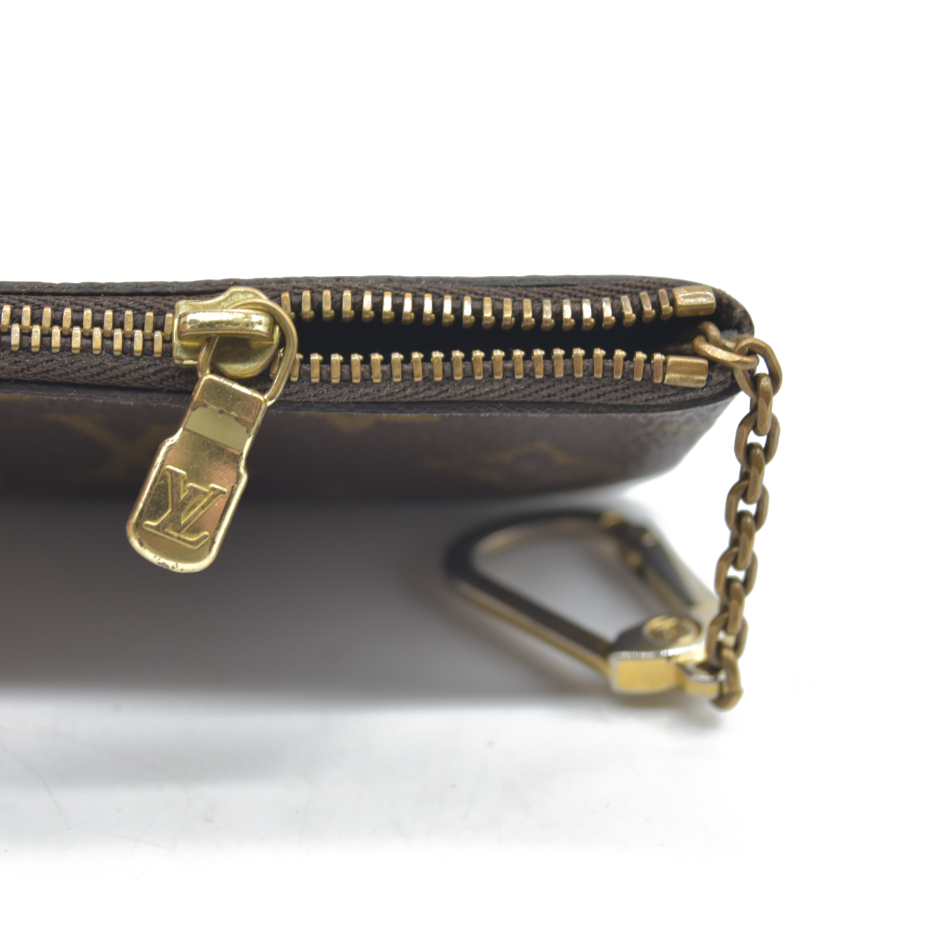 Louis Vuitton Monogram Pochette Cles Wallet Coin Purse Brown CT0354