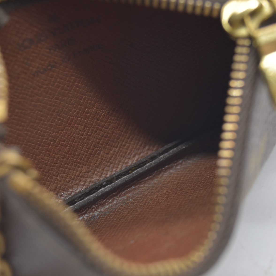 Louis Vuitton Monogram Pochette Cles Wallet Coin Purse Brown CT0354