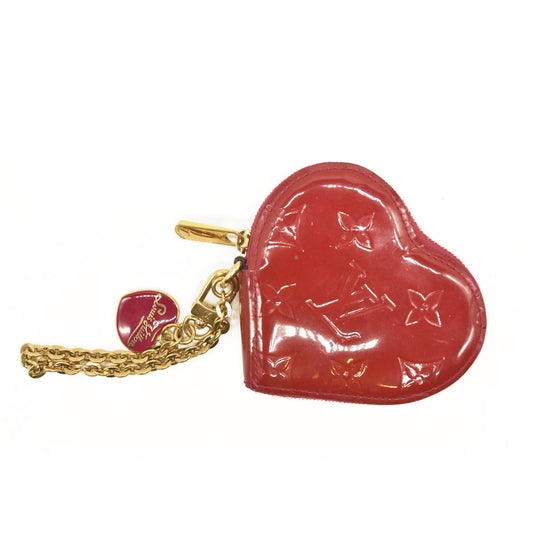 LOUIS VUITTON Vernis Coeur Heart Coin Purse Pomme D'Amour