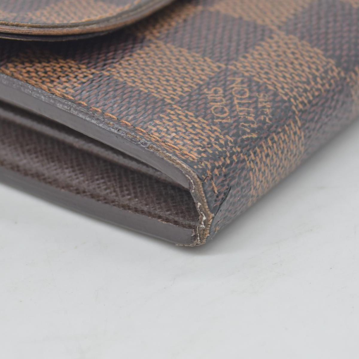 $925 2010 LOUIS VUITTON Damier Ebene Sistina Long Wallet CA2150